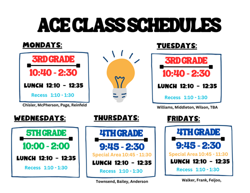 ACE Schedules